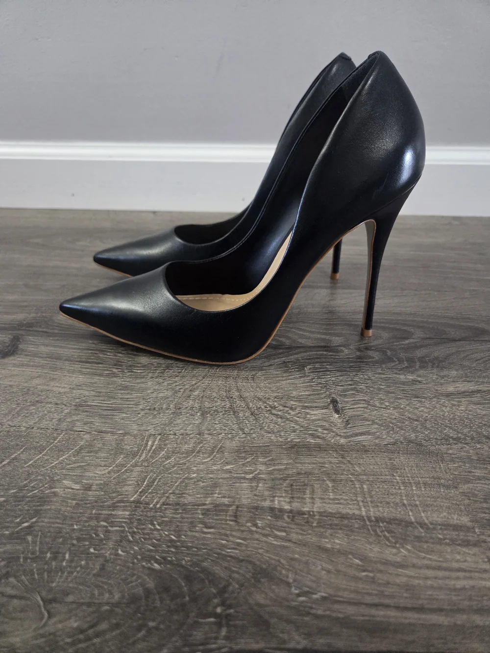 Massimo Matteo Womens Black Pointed-Toe Leather Pumps Size 10 NWOT - Picture 2 of 10